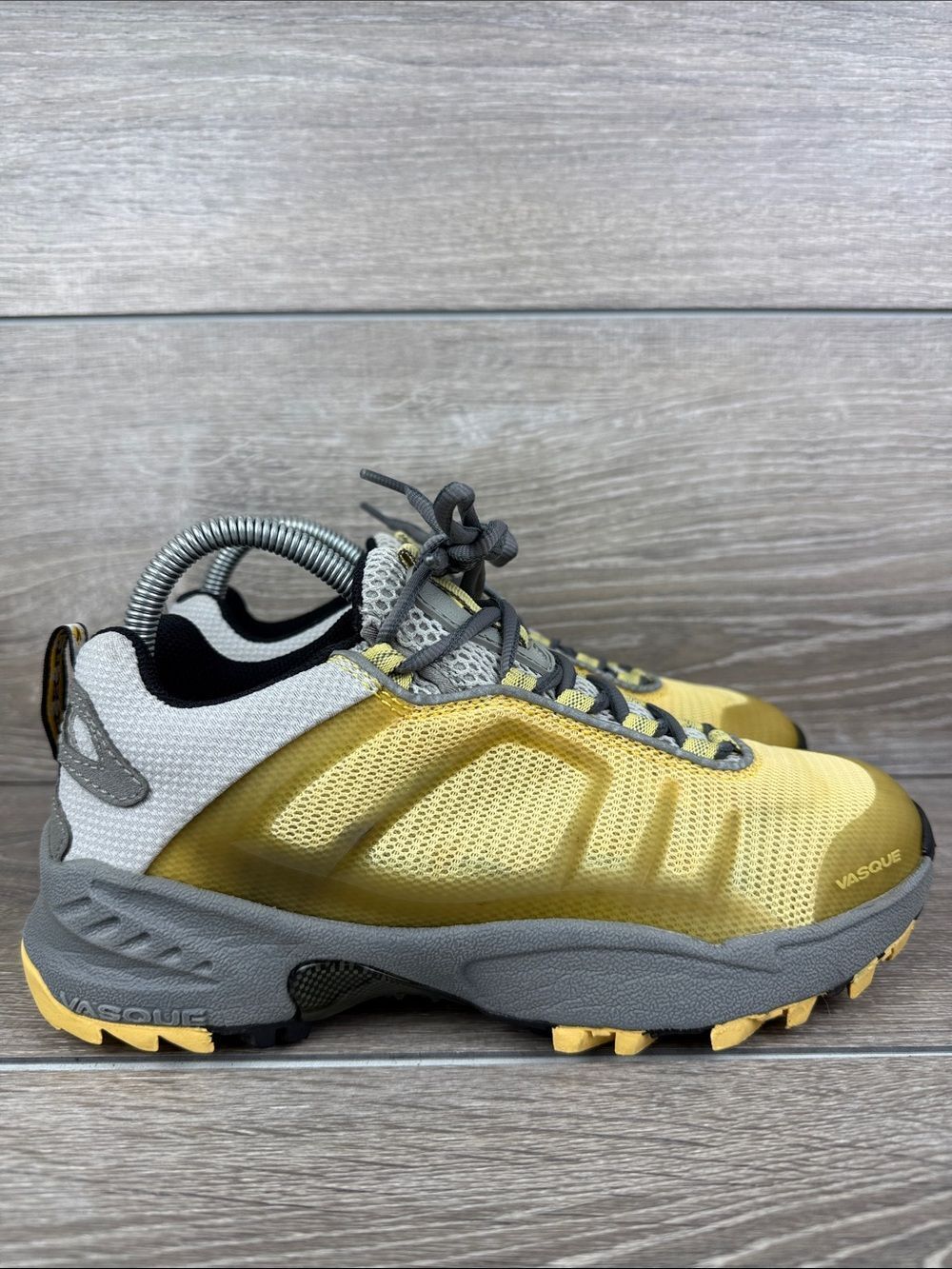 Vasque Re: Connect Here Women’s Sz 7.5M Yellow Gray Mesh Hiking Trail Sneakers